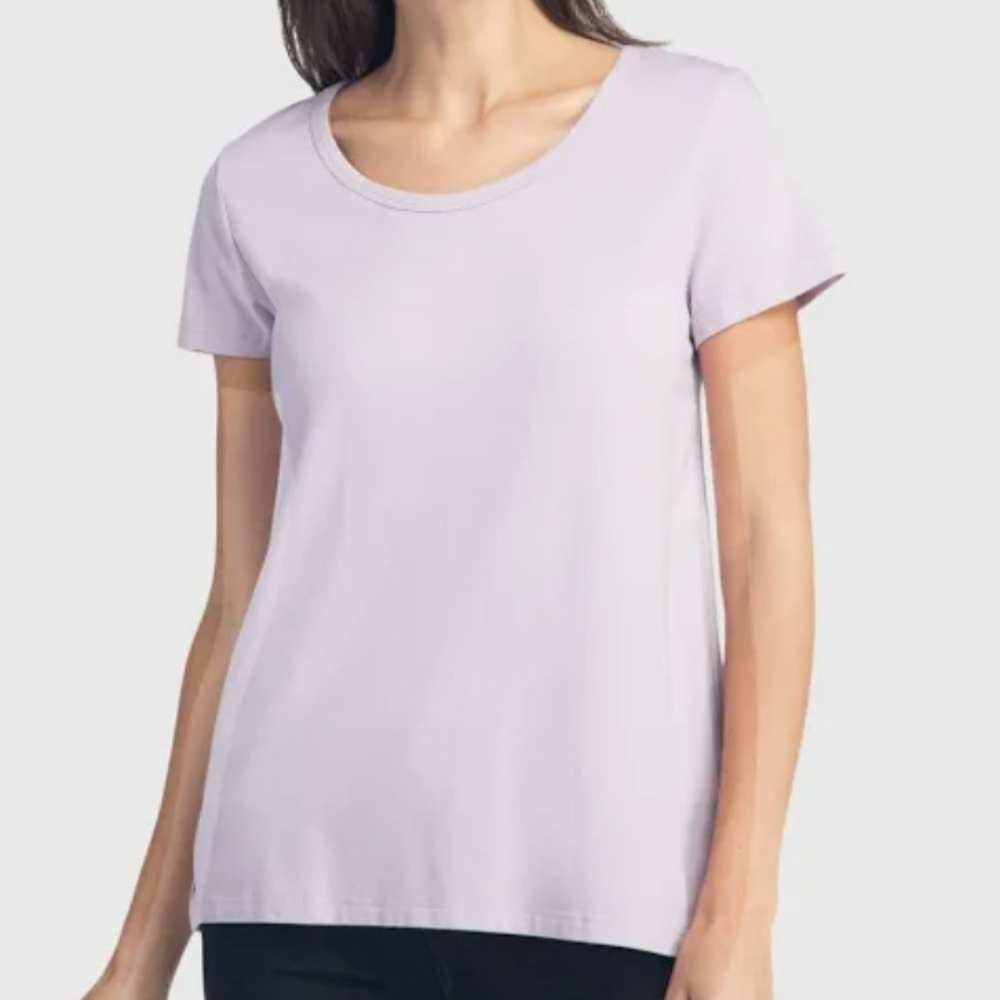 Esse Lavender Purple Short Sleeved Blouse Medium
